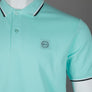 Marshall Artist Tipped Polo Shirt Aqua