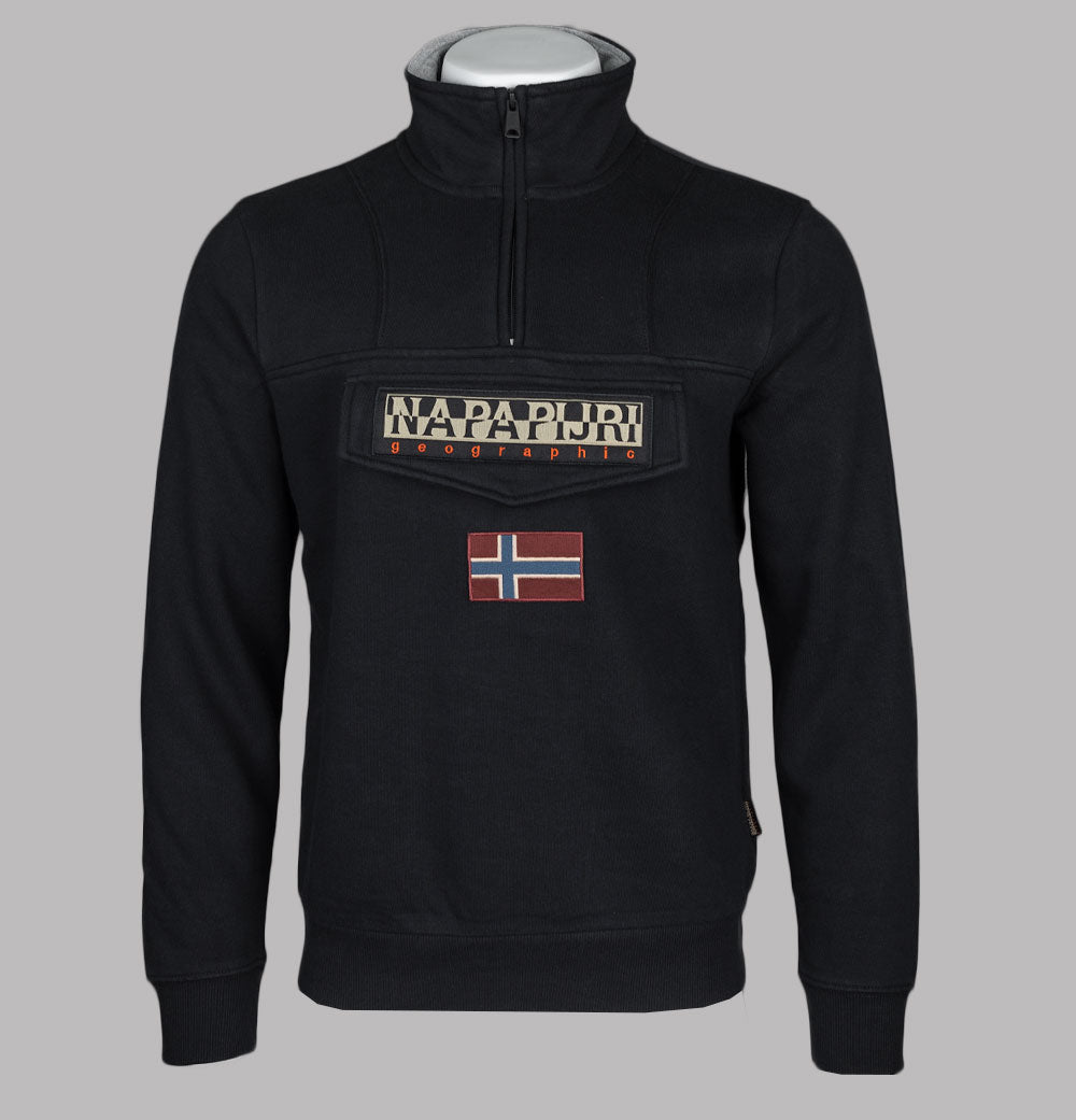Napapijri Quarter Zip Fleece Napapijri Burgee Half Zip Sweatshirt