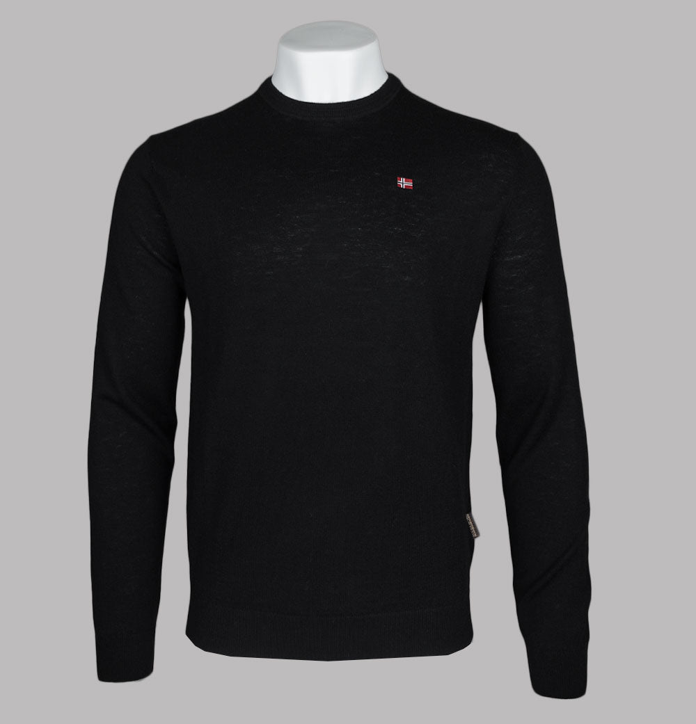 Napapijri Damavand Merino Wool Sweater Black – Bronx Clothing