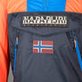 Napapijri Rainforest Ripstop Anorak Jacket Black/Orange/Blue