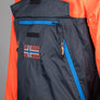 Napapijri Rainforest Ripstop Anorak Jacket Black/Orange/Blue