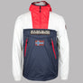 Napapijri Rainforest Ripstop Anorak Jacket Navy/White/Red