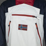 Napapijri Rainforest Ripstop Anorak Jacket White/Navy/Red