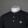 Pretty Green Allesley Tipped Grandad T-Shirt Black