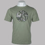 Pretty Green Aquarelle Paisley Applique Logo T-Shirt Green