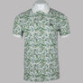 Pretty Green Aquarelle Paisley Polo Shirt Stone