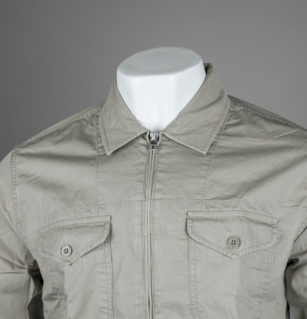 Pretty Green Armstrong Zip Overshirt Khaki – Bronx Clothing
