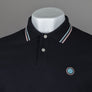 Pretty Green Barton Polo Shirt Black/Blue/Pink