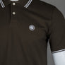 Pretty Green Barton Polo Shirt Chocolate Brown
