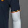 Pretty Green Barton Polo Shirt Navy/Yellow/Orange