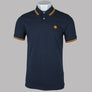 Pretty Green Barton Polo Shirt Navy/Yellow/Orange