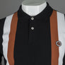 Pretty Green Boston Stripe Polo Shirt Black