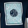 Pretty Green Eclipse Paisley Graphic T-Shirt Navy