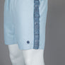 Pretty Green Eclipse Paisley Tape Swim Shorts Light Blue