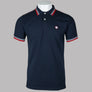 Pretty Green Eclipse Tape Polo Shirt Navy