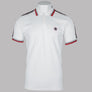 Pretty Green Eclipse Tape Polo Shirt White
