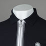 Pretty Green Finham Zip Neck Polo Shirt Black