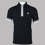 Pretty Green Finham Zip Neck Polo Shirt Black