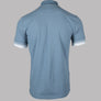 Pretty Green Finham Zip Neck Polo Shirt Blue