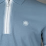 Pretty Green Finham Zip Neck Polo Shirt Blue