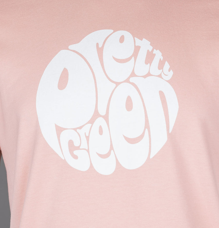Pretty Green Gillespie Logo T-Shirt Light Pink