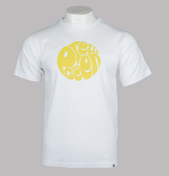 Pretty Green Gillespie Logo T-Shirt White/Yellow