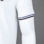 Pretty Green Hollen Tipped Grandad T-Shirt White
