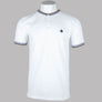 Pretty Green Hollen Tipped Grandad T-Shirt White