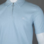 Pretty Green Islington SS Zip Polo Shirt Light Blue
