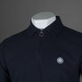 Pretty Green Islington SS Zip Polo Shirt Navy