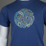 Pretty Green Marriot Paisley Logo T-Shirt Blue