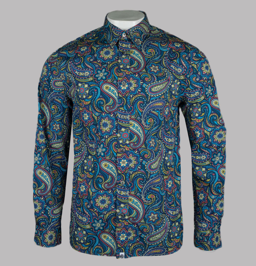 Pretty Green Marriot Paisley Shirt Blue – Bronx Clothing