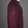 Pretty Green Mason Crew Knit Jumper Burgundy