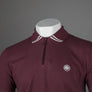 Pretty Green Mountfield Zip Polo Shirt Burgundy