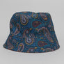 Pretty Green Reversible Alloway Paisley Bucket Hat Burgundy