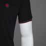 Pretty Green Wonderwall Paisley Placket Polo Shirt Black