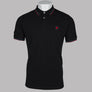 Pretty Green Wonderwall Paisley Placket Polo Shirt Black