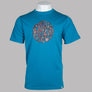Pretty Green Wonderwall Paisley Print Logo T-Shirt Blue