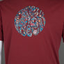Pretty Green Wonderwall Paisley Print Logo T-Shirt Red