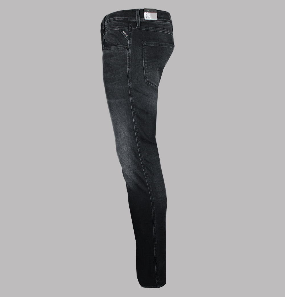 Replay Anbass Slim Fit Hyperflex Jeans Black Dust – Bronx Clothing