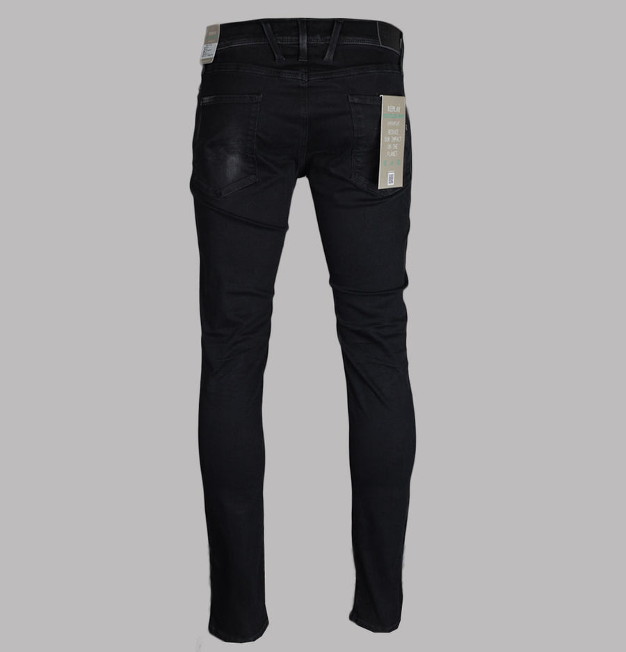 Replay Anbass Slim Fit Hyperflex Recycled 360 Jeans Black