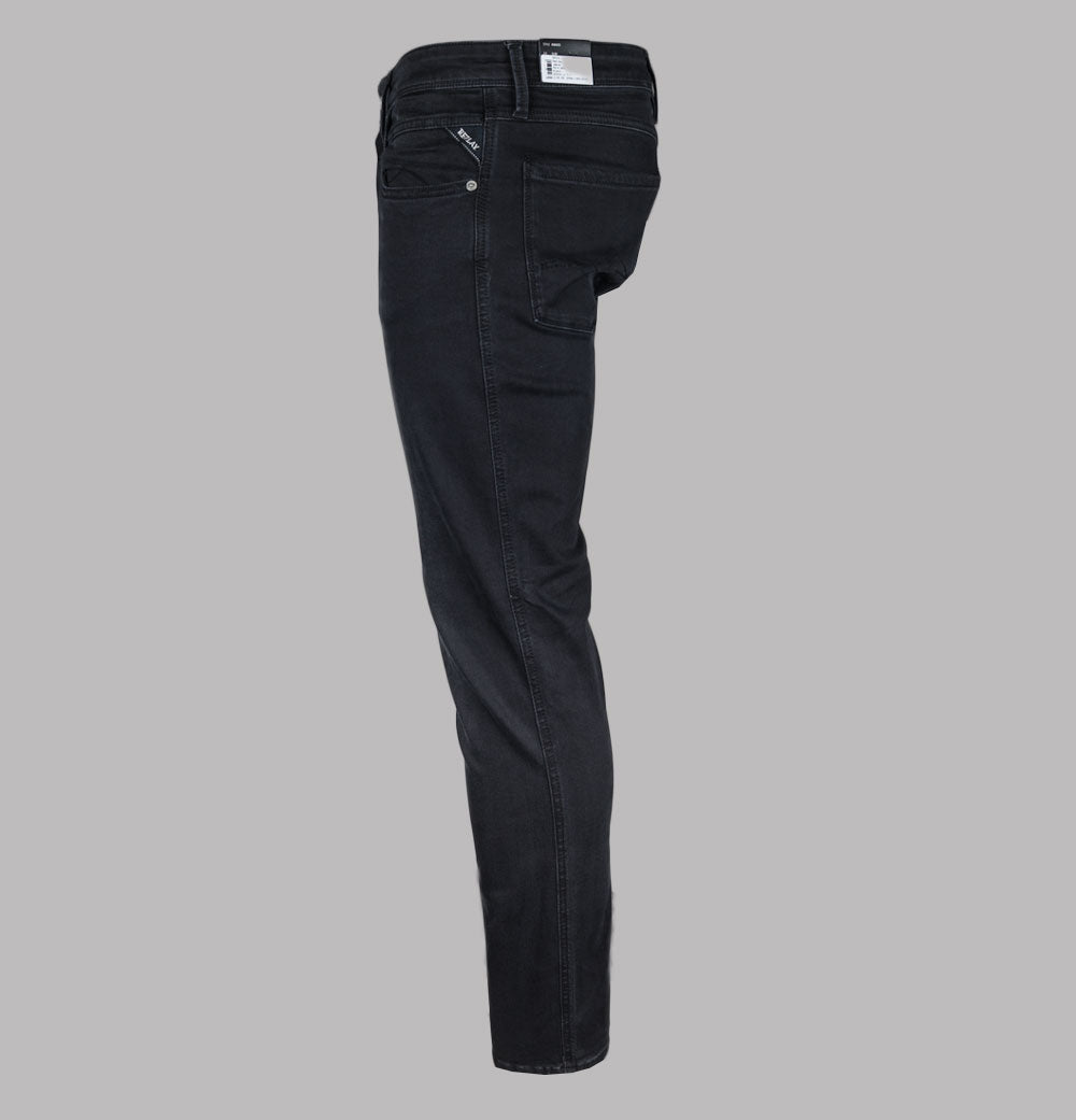 Replay Anbass Slim Fit Power Stretch Jeans Black – Bronx Clothing