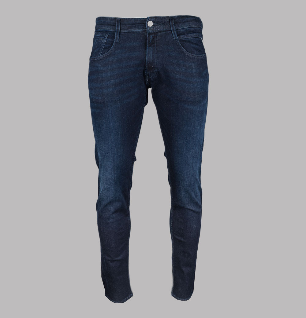Jeans Homme Replay Anbass - Coupe Slim Fit, Tissu Powerstretch Délavé, Style Moderne Et Confortable
