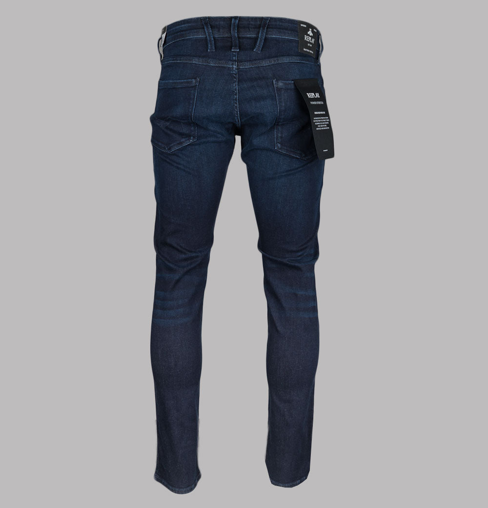 Replay Anbass Slim Fit Power Stretch Jeans Dark Indigo – Bronx