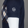 Sergio Tacchini Carezza Knitted Polo Shirt Maritime Blue/Vintage Indigo/Gardenia