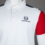 Sergio Tacchini Drive Polo Shirt White/Adrenaline Rush