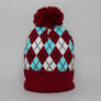 Sergio Tacchini Hamilton Jacquard Argyle Beanie Rhubarb/Gardenia/Aruba Blue