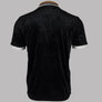 Sergio Tacchini Mahony Velour 1/4 Zip Polo Shirt Black/Gold