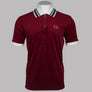 Sergio Tacchini Mahony Velour 1/4 Zip Polo Shirt Rhubarb/Gold