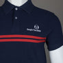 Sergio Tacchini New Supermac Polo Shirt Maritime Blue/Adrenaline Rush
